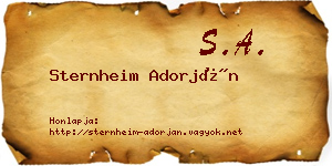 Sternheim Adorján névjegykártya
